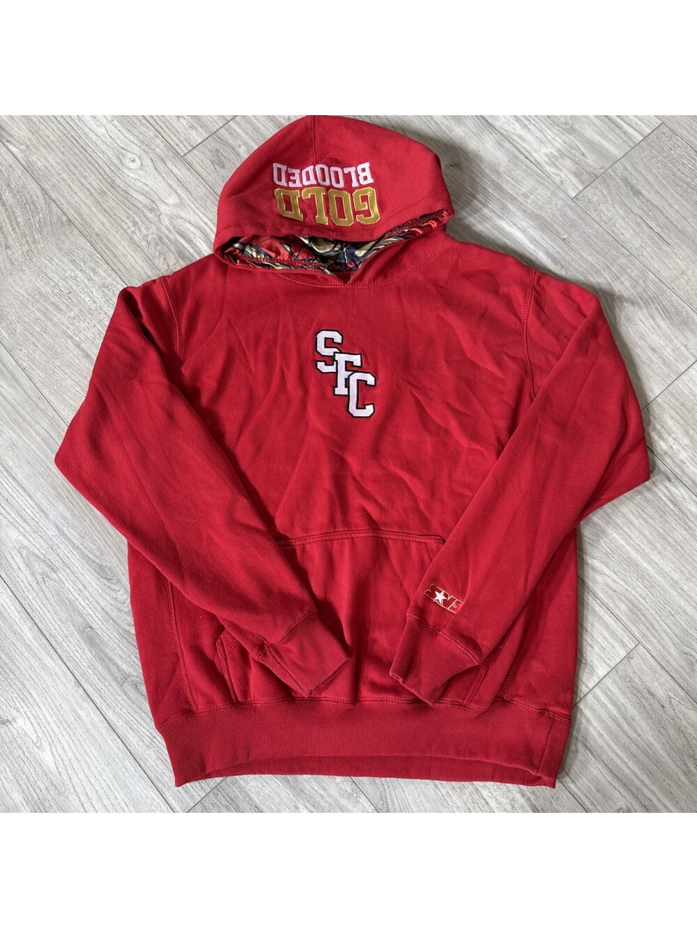 SAVS x Adapt Gold Blooded SFC NFL San Francisco 49ers Hoodie Size Medium